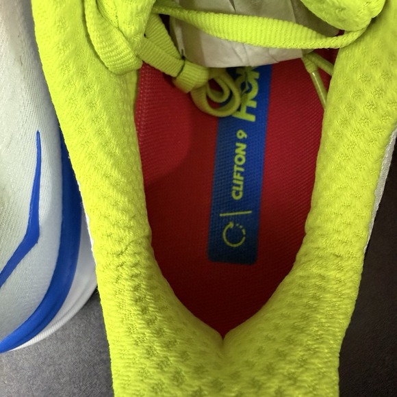 Hoka One One Clifton 9 Mens Size 7.5D White Running Shoes 1127895-BVR Athleisure - Picture 8 of 14